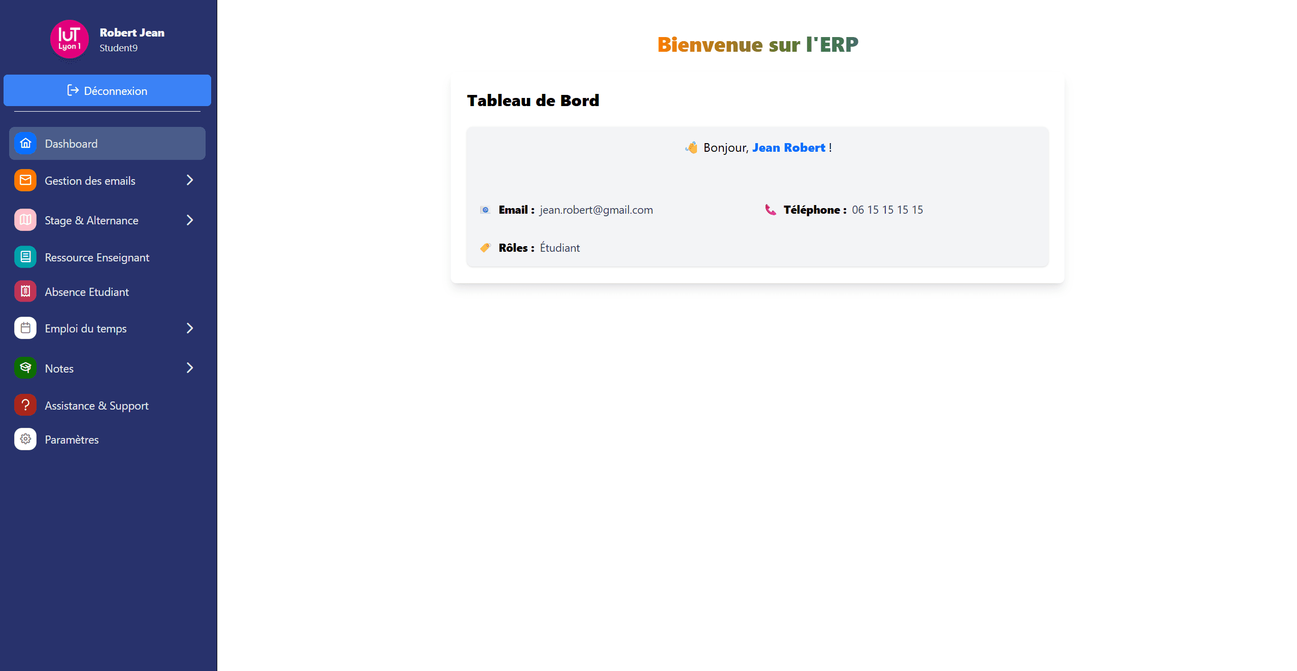 Portail administratif (ERP)